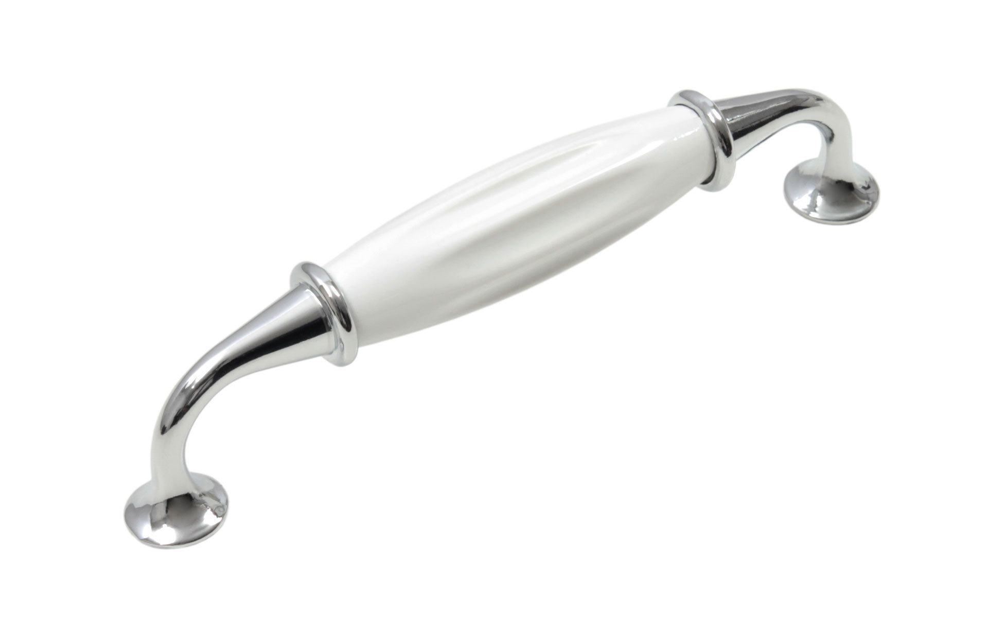 BRD RS110CP.4/W ручка-скоба 128мм TRINITY  хром полированный/белый SALE