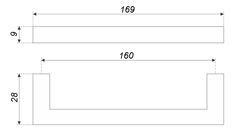 BRD RS043W.4 ручка-скоба 160 мм QUADRA белый SALE