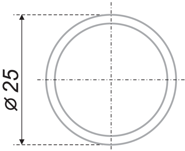 BRD труба d-25 TR05/2,5*300/1CP/1 облегченная (заказ)
