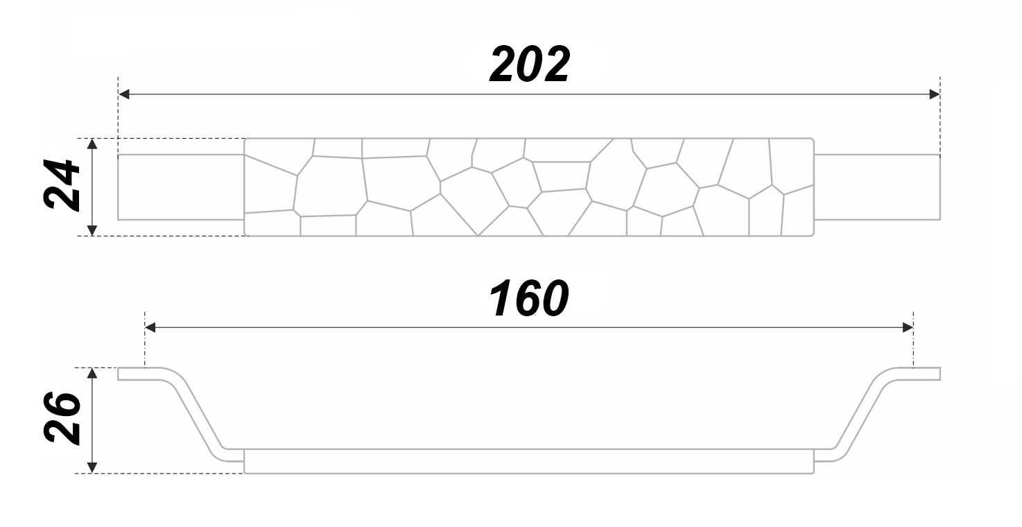 BRD RS322BAC.5 ручка-скоба 160 мм брашированная старинная медь (снято) SALE