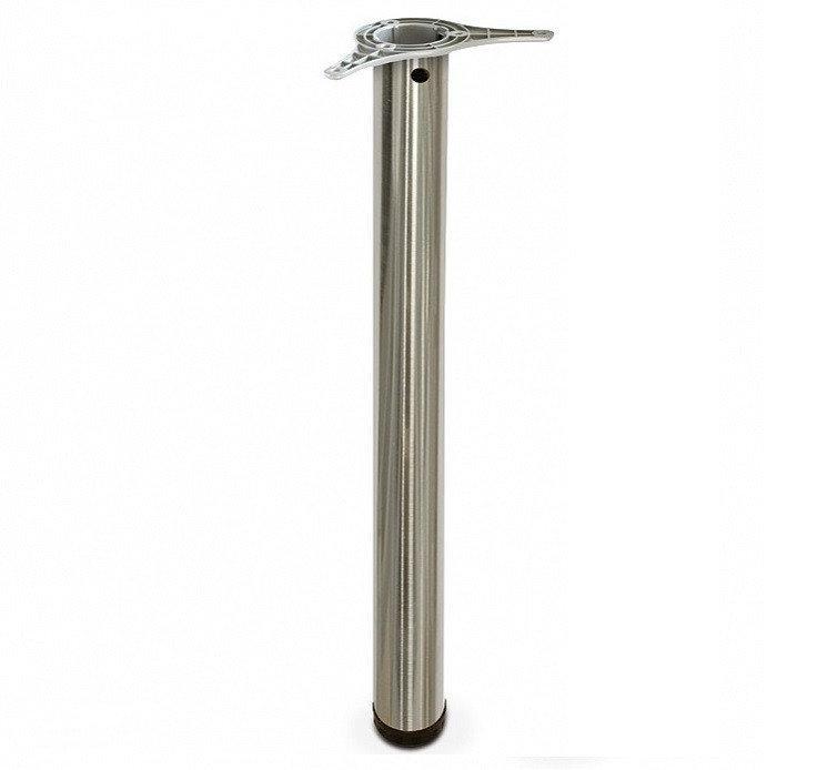 Опоры для столов и барных стоек  h 1100 d 60 боковое крепление никель