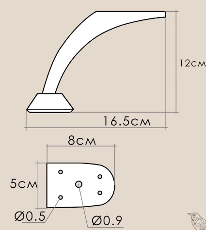 Опоры нерегулируемые для дивана h 120 хром SALE