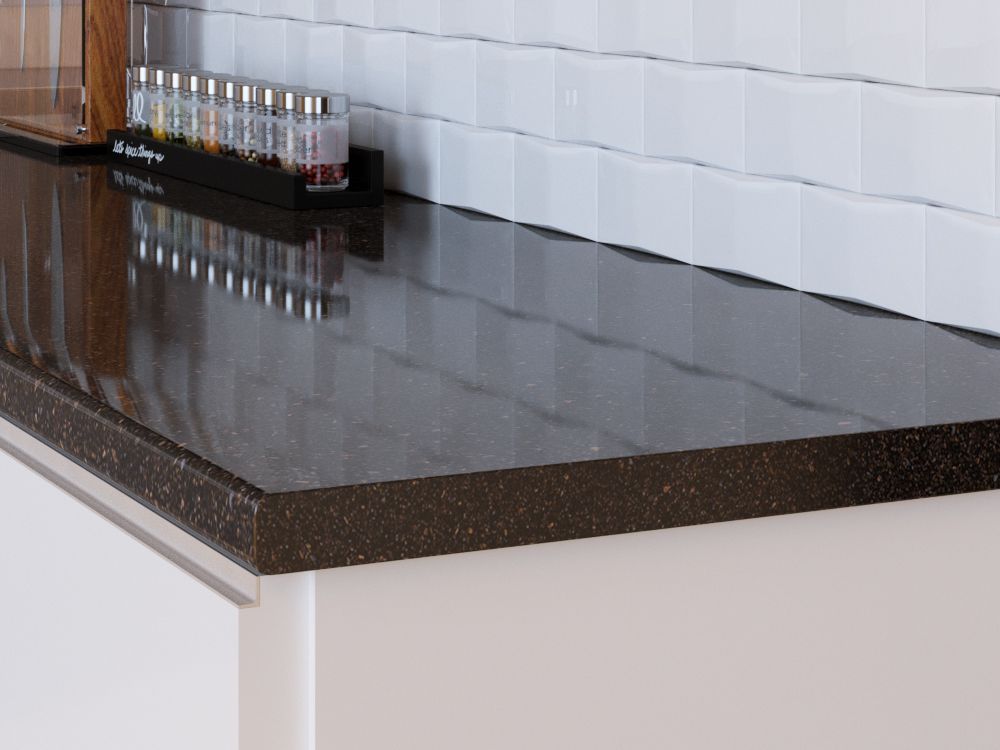 Столешница КЕДР МК 3000*600*38мм 2 группа - Черная бронза 759/1(заказ)