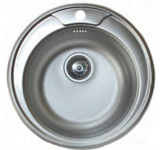 Мойка D=510 круглая хром глянец