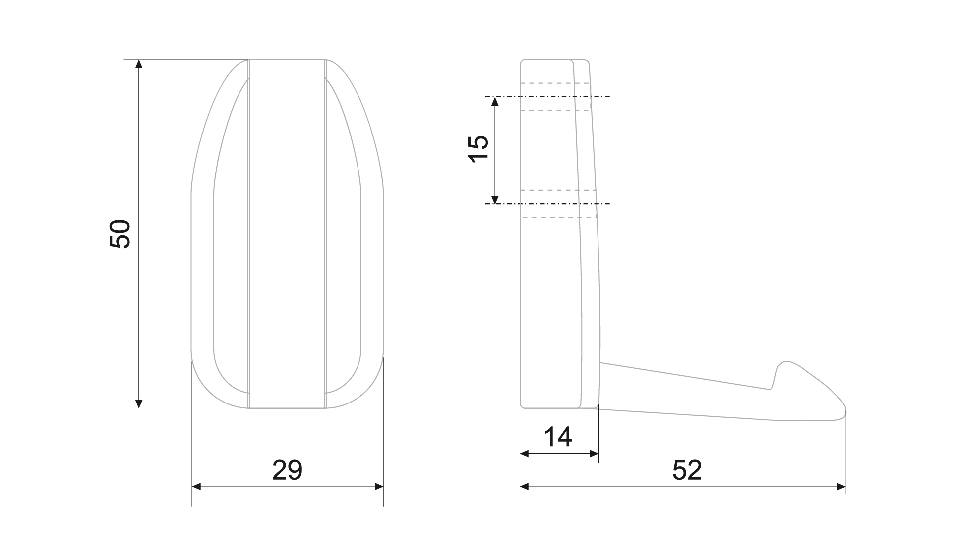BRD K101BN.7 Крючок SOLO складной однорожковый Черный никель (заказ)