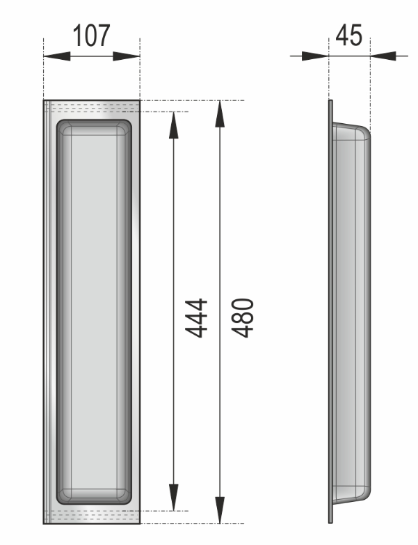 BRD Блок для столовых приборов дополнительный PC10/W/107x480 белый (заказ)