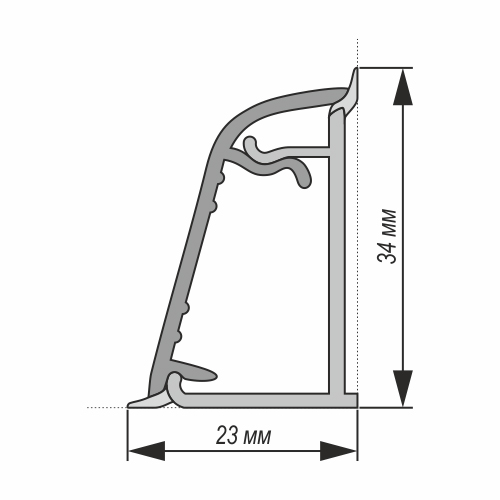 Slotex плинтус TwinC для столешниц 32 х 20 х 4,2 м Active Marble 5055 SALE