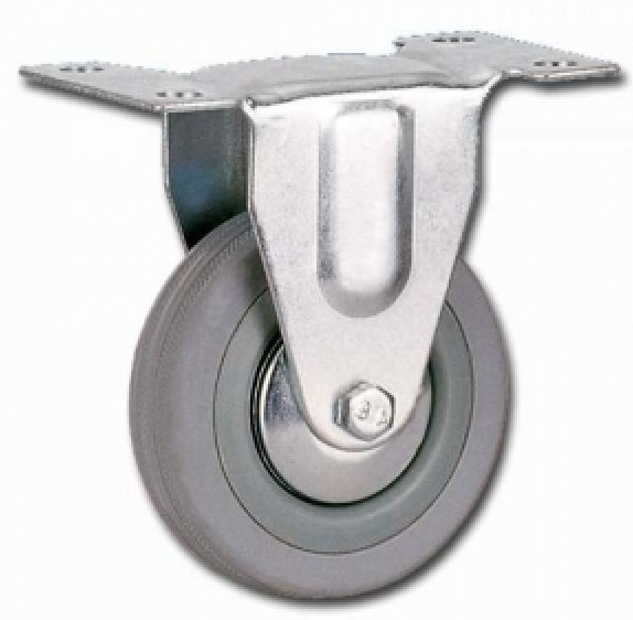 Опоры колесные усиленная на резиновом ходу d 50 прямого хода SALE