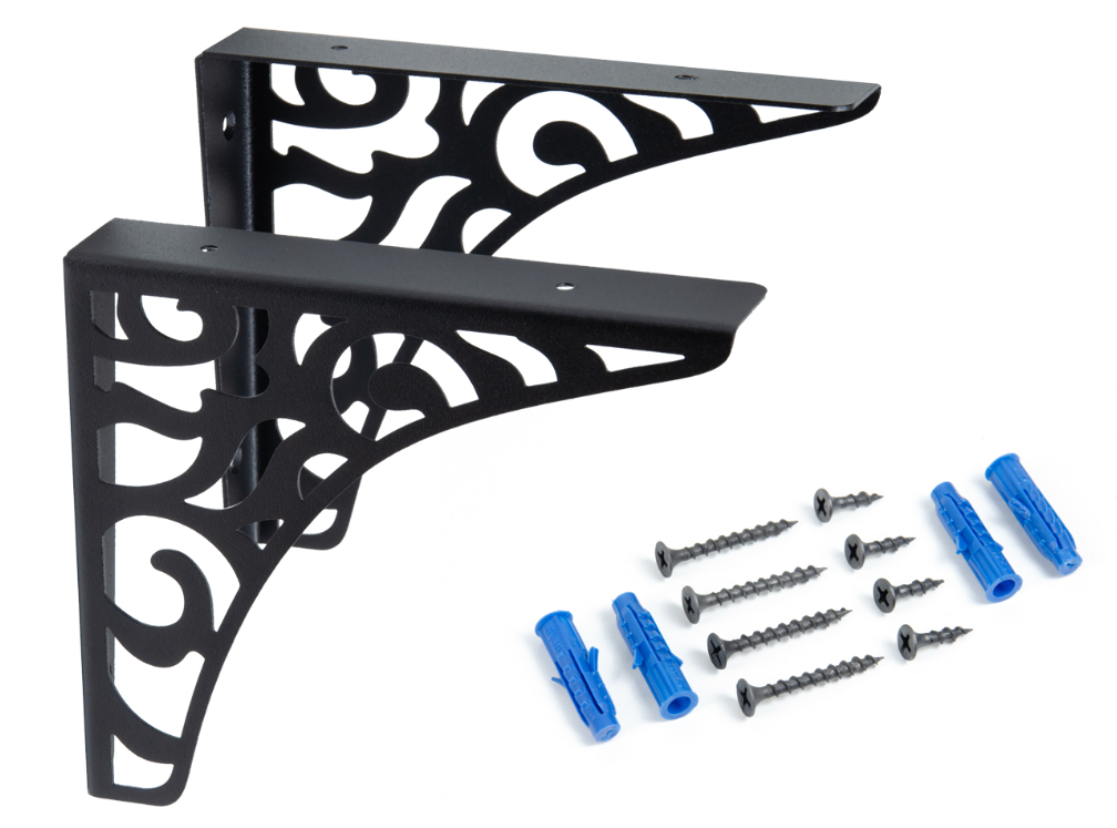 BRD P300BL.4 полкодержатель VINTAGE Черный (комп. 2 шт.) SALE