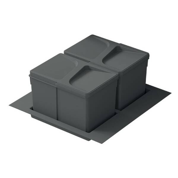 Система хранения в базу 500, H.216мм (ведра: 2х12л), цвет темно-серый (заказ)