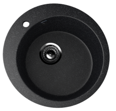 Мойка ULGRAN U-405-308 круглая  черный