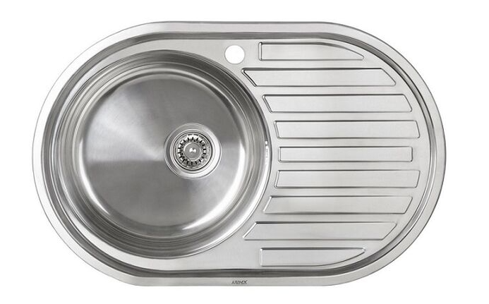 Мойка 6-7750 L 0.6мм овал Левая Матовая