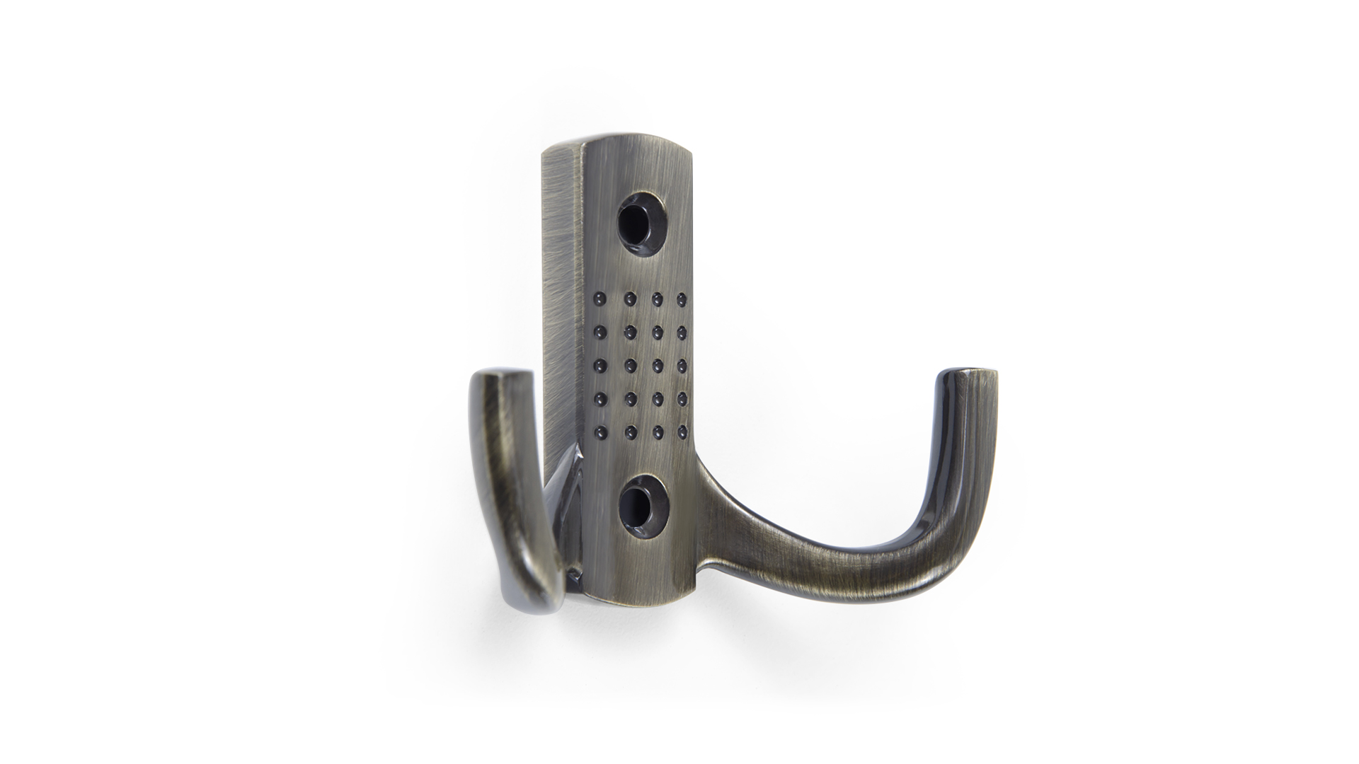 BRD K204AB.6 Крючок 2-х рожковый с перфорацией бронза (заказ)