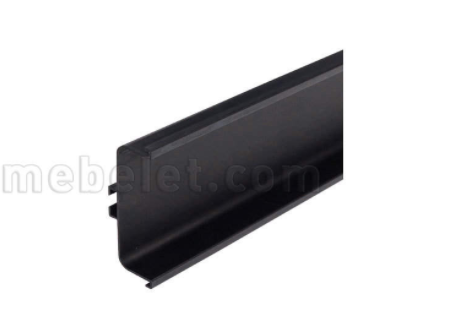 Gola Профиль горизонтальный с двумя закруглениями L=4100мм, отделка черный шлифованный (заказ)