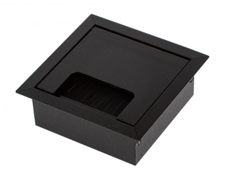 SETE заглушка для кабеля квадрат 80*80мм, металл, черный