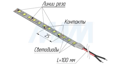 Лента светодиодная 2835/120, 12V, 5 м, нейтральный белый 4000К, IP20, 9.6W/1м