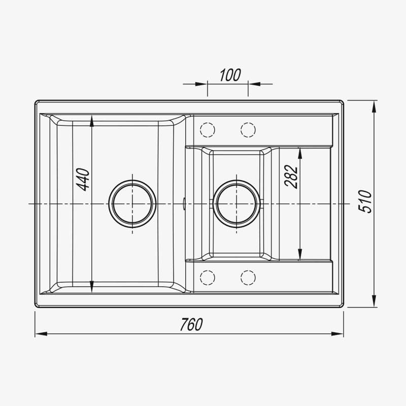 Мойка Dr. Gans Астра К 760 с каландером терракота (заказ)