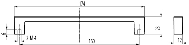 ВЛ FS-161 ручка скоба 160 мм хром глянцевый SALE