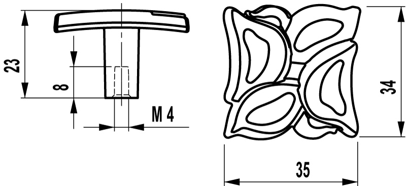 ВЛ FB-059 ручка-кнопка венецианское серебро SALE