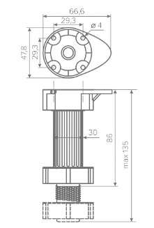 Опоры регулируемые Пластиковая h 100 черный, С УПОРОМ