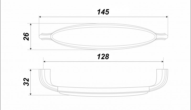 BRD RS124BAZ.4/W ручка-скоба 128мм CHLOE чернёный старинный цинк/белый SALE