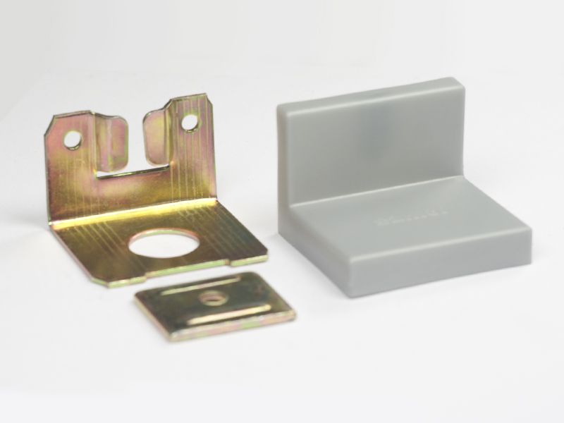 SAMET Уголок фиксирующий + накладка  серый