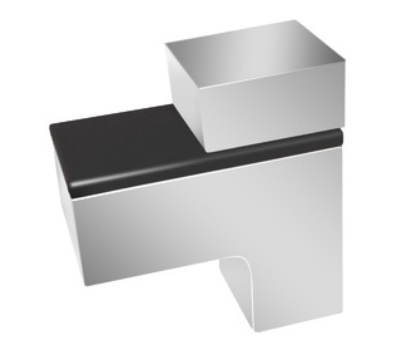 BRD P510СР.2 полкодержатель квадратный  хром (до 20 мм) (снято)