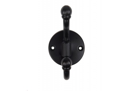 BRD K213BL.6 Крючок PRINCESS 2-х рожковый черный (заказ)