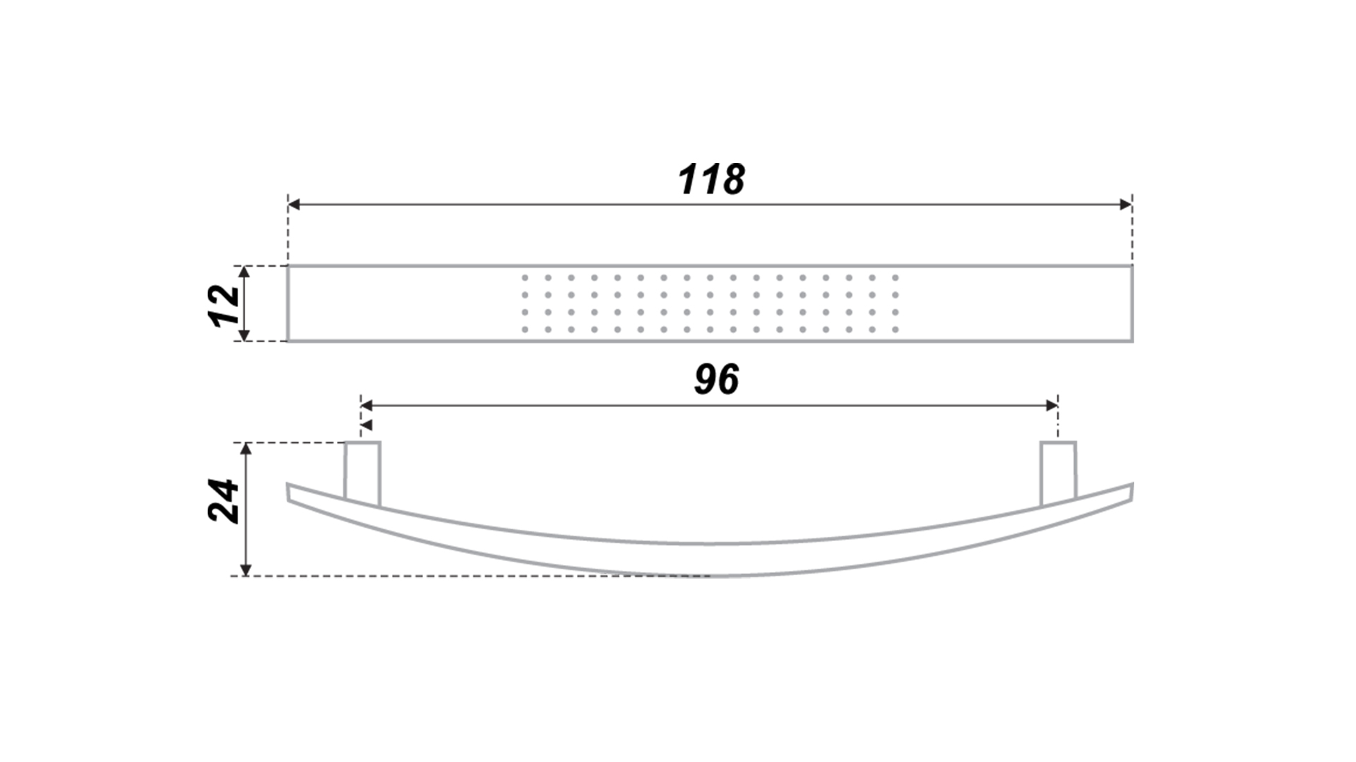 BRD RS002SC.4 ручка-скоба 96 мм матовый хром (8979) SALE