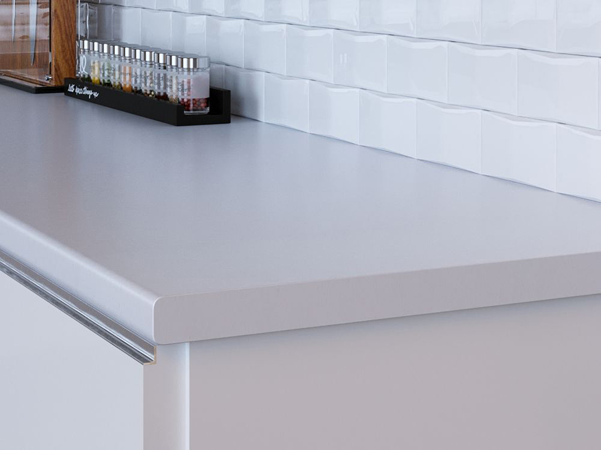 Столешница КЕДР МК 3000*600*38мм 1 группа - Белый 1110/S