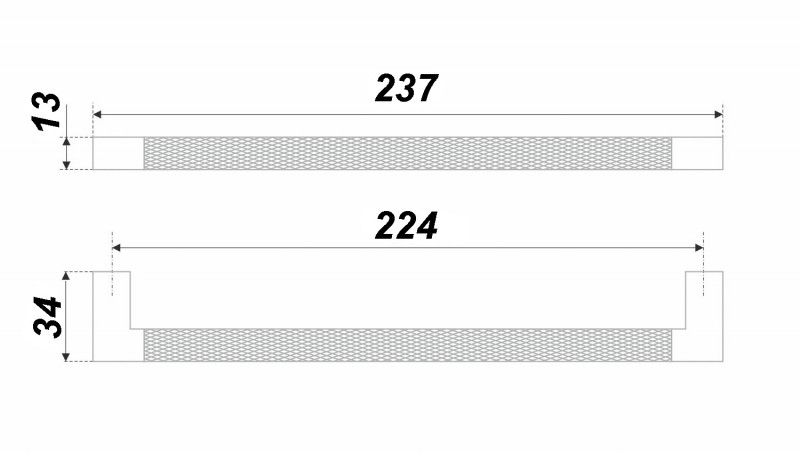 BRD RS286BSN/MBSN.4 ручка-скоба 224мм EROS атласный никель/матовый атласный никель (заказ)