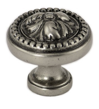 Ручка-кнопка, отделка никель античный (заказ)