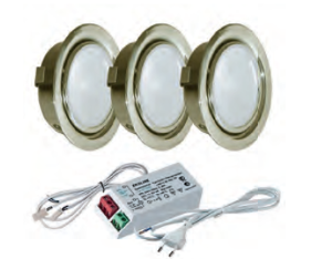 Комплект 3 свет. FT9251 мат. никель (с тран, с шнурами)