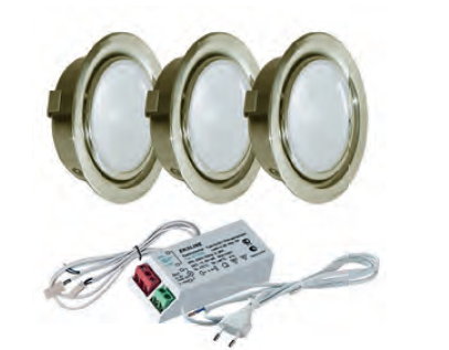 Комплект 3 свет. FT9251 мат. никель (с тран, с шнурами)