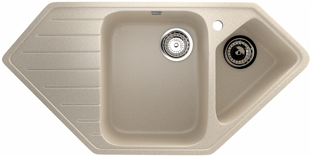 мойка ULGRAN U-409-328 трапеция  бежевый
