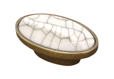 BRD RS117AB.W12 ручка-скоба 16 мм  старинная латунь с керамикой (снято)