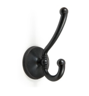 BRD K218ABL.9 Крючок LAURA 2-х рожковый старинный чёрный (заказ)