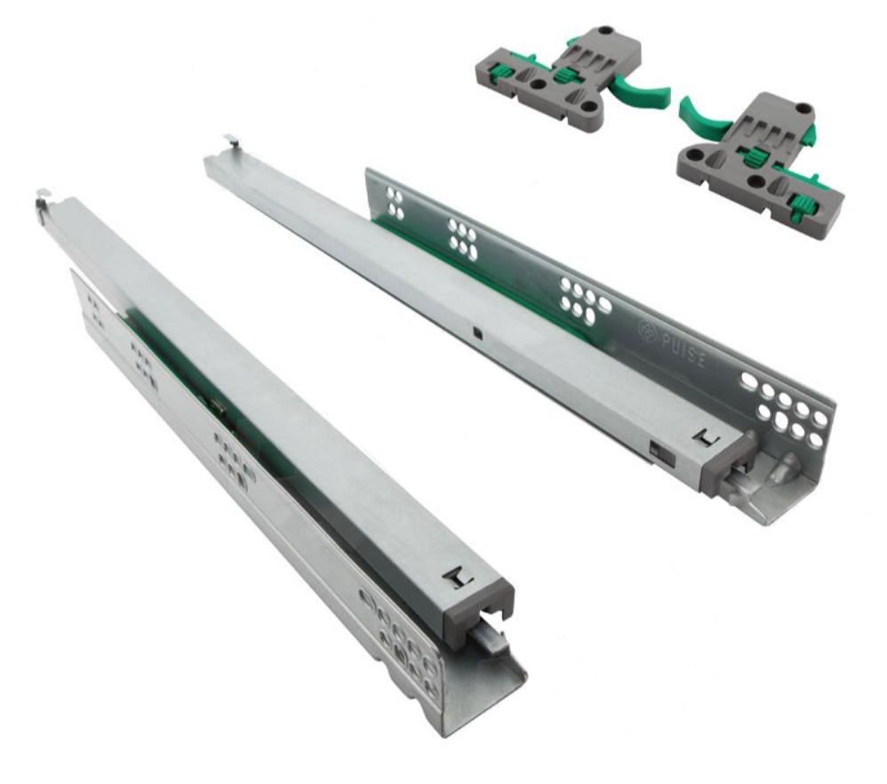 VECTOR LS MINI направляющие 400 шариковые скрытого монтажа, неполн. выдв 80%, плавное закрывание