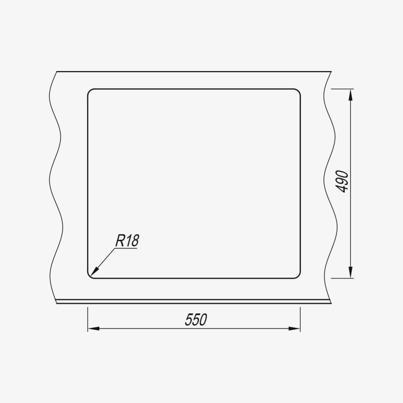 Мойка Dr. Gans Ника 570 прямоугольная базальт
