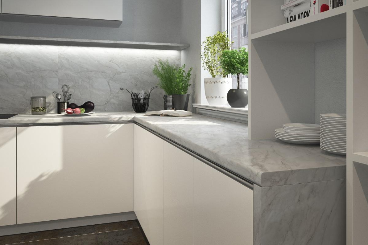 Стеновая панель КЕДР МК 3000*600*4мм 2 группа - Мрамор Империал мат 7024/Е