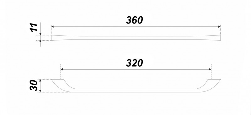 BRD RS195MBSN.1 ручка-скоба 320мм ARTLINE матовый атласный никель (снято)