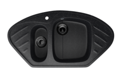 Мойка ULGRAN U-105-308 трапеция  черный