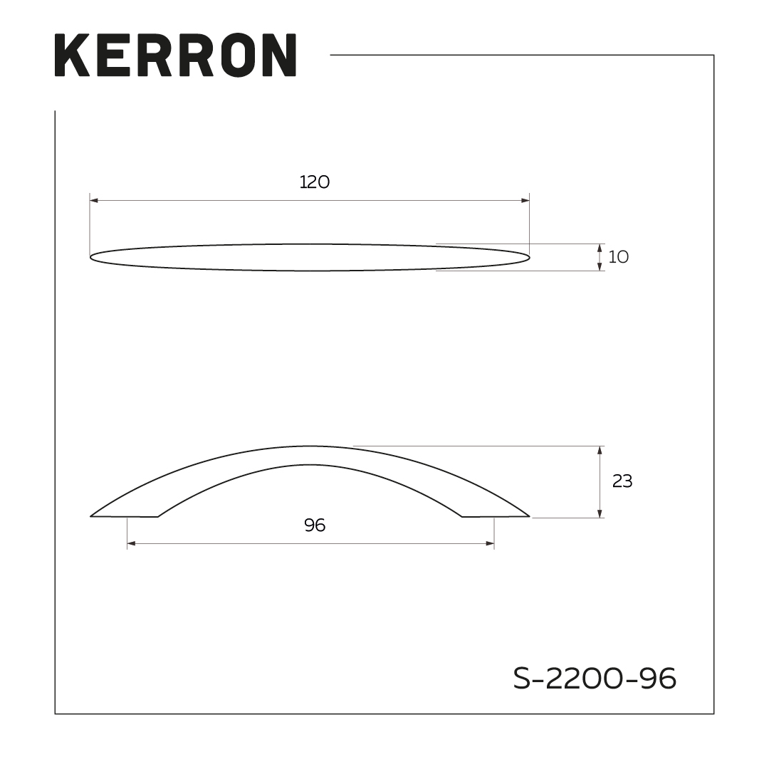 KR S-2200-96 ручка-скоба 96 мм  хром полированный SALE