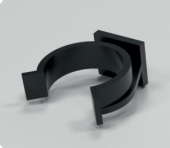 клипса для цоколя пластик черная