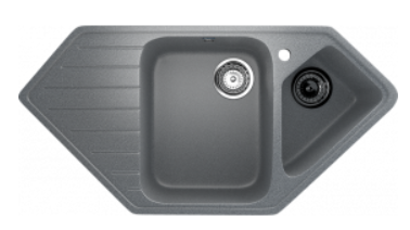 Мойка ULGRAN U-409-309 трапеция  темно-серый