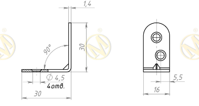 Кронштейн МК 30*30 цинк SALE