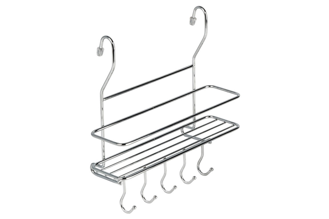 полка на рейлинг малая с крючками MX-402 хром SALE