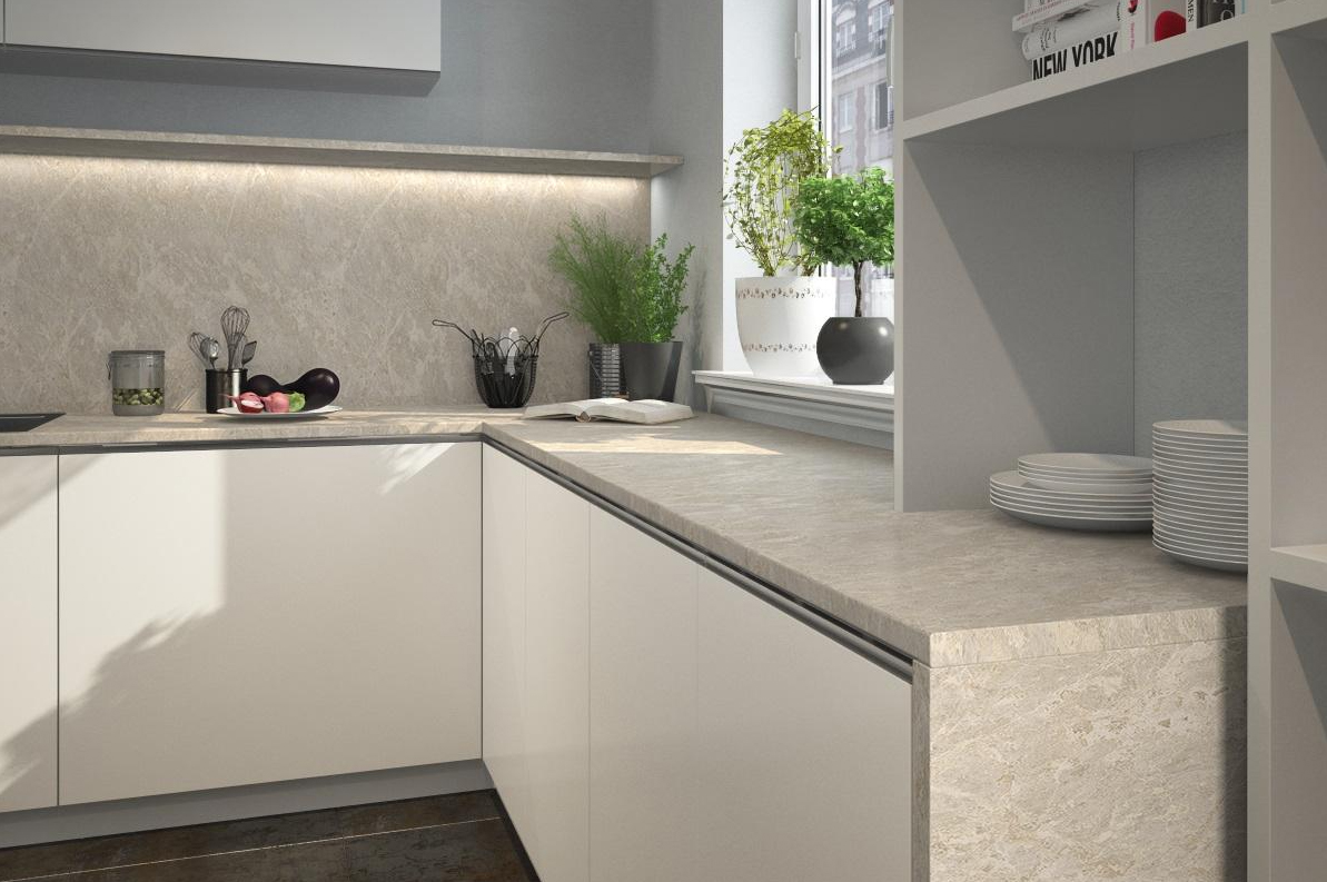 Столешница КЕДР МК 3000*600*38мм 1 группа - Королевский опал светлый 3062/Q АКЦИЯ