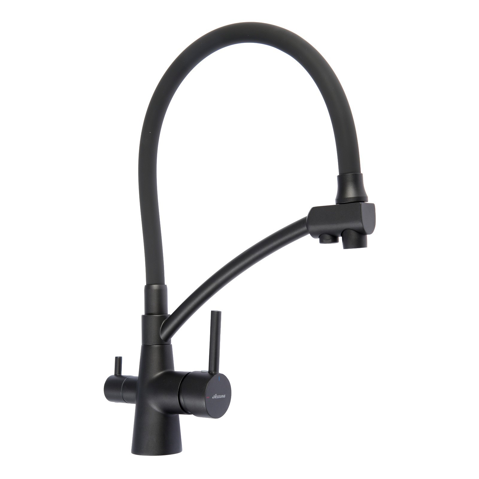 Смеситель Accoona графит с вых. д/питьевой воды A5179TT-13