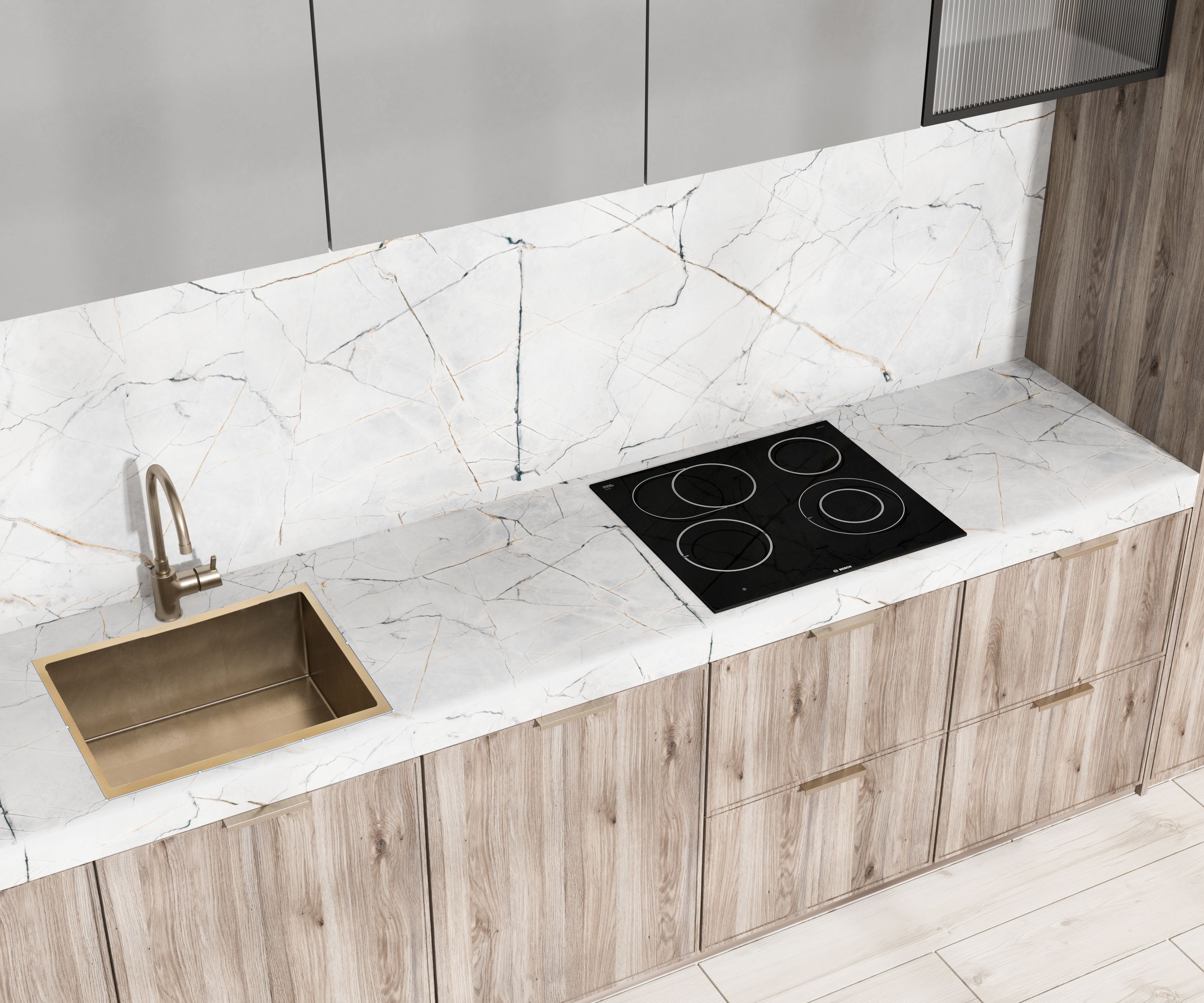 Столешница Проф-Стандарт КЕДР МК 3000*600*56мм 1 группа - Азул 3124/S